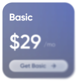 Pricing card for the Premium plan displaying a price of $112 per month with a 'Get Premium' arrow button